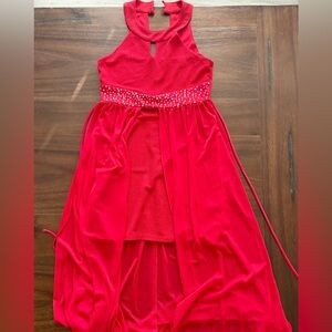 Elegant Red Kids Formal Dress
